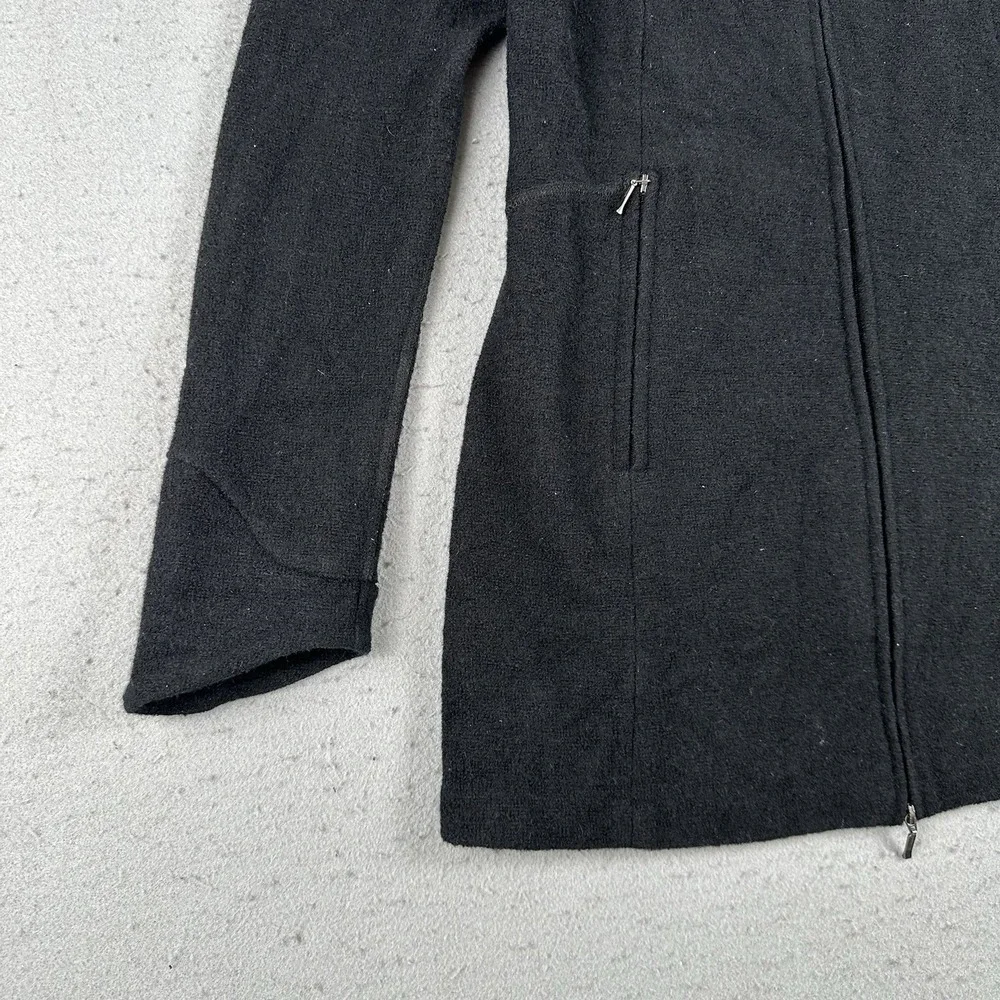 Ibex Jacket Womens Small Black BACKBAY Zque Merino Wool Tunic Full Zip Mock Neck